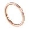 Hoge kwaliteit rose goud plating wit shell ringband bruiloft verlovingsringen sieraden