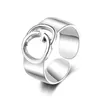 Vrouwen Brief Open Ring Goud Zilver Mode Letter Ring Voor Gift Party Mode-sieraden Accessoires Hoge kwaliteit