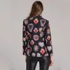 Seqinyy Vintage Blazers 이른 가을 여자의 새로운 긴 슬리브 하이 스트리트 인쇄 싱글 가슴 노치 패션 재킷 LJ201021
