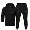 Neue Mode Trainingsanzug Männer Laufschuhe Sportswear Zwei Stücke Dicke Wolle Baumwolle Hoodie Hosen Männliche Sport Anzug LJ201124