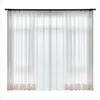 Transparente Vorhänge, bestickt, weißer Fenstervorhang, Stoff, Wohnzimmer, Schlafzimmer, Polyester-Baumwolle. Behandlungen individuell anpassbar