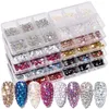 SS6-SS20 mixed size Crystal Nail Art Rhinestones Flat Bottom AB Porcelain White Champagne 3D Nails Decoration