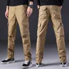 Nieuwe mannen lading broek heren losse fit leger tactische broek multi-pocket broek rechte gesneden pantalon homme mannelijke militaire overall H1223