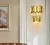 Post-Modern Crystal Wall Sconce Light Crystal Wall Luxury Creative Warm Hallway Bedroom Bedside Lamp