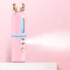 Neue Nano-Feuchtigkeits-Gesichtsdampfer-Sprühmaschine Negativ-Ionen-Nano-Dampf-Gesichtsfeuchtigkeitscreme Cute Fawn Bunny USB wiederaufladbar