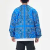 Bandana Paisley Pattern Print Short Style Windbreaker Jacket Coats Streetwear Hip Hop Mens Casual Jackets Tops201G
