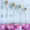 透明なガラス希望のガラス希望のコルクのドリフトジャーの結婚式のバイアルの装飾ギフトDIY 50ピース送料無料高品質
