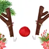 Boże Narodzenie Reindeer poroże Car Decoration Kit z Jingle Bell Car Decoration Elk Antlers Car Wisiorek Darmowa Wysyłka