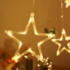 2.5M 220V LED Étoile De Noël Guirlande Rideau Lumière En Plein Air Guirlande Lumineuse Fée Lampe Pour Arbre De Noël De Vacances De Mariage NOUVEL An Décor Y200603