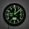 Altimetre Neon İşaret LED Duvar Saat İrtifa Ölçer İzleme Pilot Hava Düzlem İrtifa Ölçümü Modern Duvar Saati İzle Gag Hediyesi Y1723465