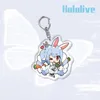 Porte-clés Kawaii Vtuber Hololive Gawr Gura Anime porte-clés acrylique porte-clés pendentif accessoires aux Fans anniversaire cadeau de noël