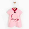 Bébé Fille Tang Costumes Style Chinois Rouge Barboteuses Classique Fleur De Prunier Motif Costume Une Pièce Cheongsam Collier Infant Jumpsuit G1221