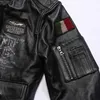 22091 Super Offer Read Description Asian size air force flight pilot cow leather jacket genuine cowhide leather jacket LJ201029
