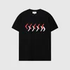 Дизайнерские мужские футболки 2022 Мода Новая простая буква напечатана круглые шеи с короткими рукавами Т-рубашки Все спички для мужчин и женщин, черный белый красный цвет