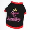 Queen Crown Design Ropa para mascotas para Pugs Camiseta Perro Verano Lindo Pug Ropa Hermoso Gato Cachorro s Y200917