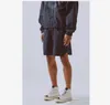 Shorts masculinos com estampa de letras, estilo de rua alta, shorts de verão para homens, hip hop, streetwear com 2 cores