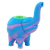 Elefante Padrão Mini Bubbler Tubulações De Água Silicone Rigs De Petróleo Bong Hookahs Glass Glass Bowl Dab Múltipla cor