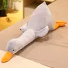 New Giant Cartoon Goose Plush Toy Big Cute Soft Animal Duck Doll Sleeping Pillow for Girl Baby Gift 160cm 200cm DY50924
