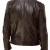 Men Faux Leather Jacket Motorcycle Size 5XL Men's Vintage Jackets Black Jaqueta de Couro Masculina Outwear Male PU Leather Coats 201128