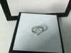 Anel de designer anéis de coração para mulheres design original anel de amor de alta qualidade com caixa 1 peça NRJ