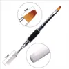 Dual Head Nail Brush Acrylic UV Gel Extension Builder Ritning Penborste Borttagning Spatula Stick Manicures Tools2870374