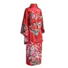 Ethnic Clothing Onesize Female Japanese Kimono Bathrobe Gown V-neck Satin Evening Party Prom Vintage Cosplay Costume Full Sleeve1