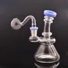 I più nuovi narghilè in vetro per olio d'acqua dab Bong Colorful Heady Mini Small Bubbler Beaker riciclano bong con chiodo al quarzo