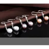 Orecchino rosa di perle coltivate d'acqua dolce naturale con autentici orecchini pendenti in argento sterling massiccio 925 per fidanzamento femminile Y200107