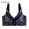 FallSweet Soutien-gorge push-up à couverture complète Soutien-gorge grande taille avec coussinet à armatures en dentelle Soutien-gorge dos beauté D E Bonnet 36 à 52 LJ200815