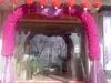 50pcs soie multicolore 10cm rose fausse tête de fleur de mariage maison décoration de Noël bricolage couronne artisanat ornements fleurs artificielles Y200111