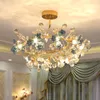 Europeisk LED-vardagsrumslampa matsal kristall ljuskrona belysning nordiska sovrummet blomma kristall lampor postmodern kristall hängande lampor