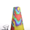 Bongo de silicone 7,8 polegadas Beaker Base Tubos de água de fumaça WTP Tubulação inquebrável Boncos de vidro + 3ml