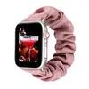 For Apple Watch Series 6 5 4 3 2 Fashion Leopard Flowers Soft Scrunchie Casual Band Wristwatch Strap