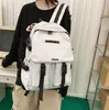 Large-capacity black backpack female Korean version of the wild cool ins male tooling school bag student travel backpack LJ201029