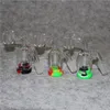 Beracky Shisha 14 mm 18 mm Glas-Aschefänger mit 5 ml Silikonbehälter, Reclaimer, männlich-weibliche Aschenfänger für Quarz-Banger-Glas-Wasserbongs