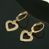 Orecchini a cerchio a forma di cuore in oro, ragazza da donna, amore, gioielli di moda alla moda per bambini, arabi, mediorientali, regalo per bambini