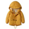 manteau coupe-vent veste en coton en peluche à capuchon pour enfants d'hiver Nouveaux garçons et filles veste en coton taille moyenne en peluche LJ201017