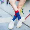 Women Designer Sport Socks Letter Print Casual Grid Cotton Fashion Winter Simple Full Letter Socks Colorful Stocking