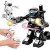 RC Intelligent Robot 2.4g Body Sense Battle Remote Control Robot Combat Leksaker för Barn Presentleksaker med Box Light and Sound Boxer 201211
