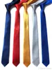 Męskie Kobiety Skinny 5 CM Mężczyźni Slim Bezrównowy Krawat Solidny Kolor Zwykły Satynowy Krawat Nectie Jedwabny Krawat Czarny I Biały Krawat