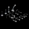 10pcs/lot bioplast flexibele neus lipring labret earring wenkbrauw ring buikring neus neusbestanden kraakmagem body piercing sieraden q jllbjn