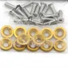 10pcs Gold Aluminum JDM Fender Washers and M6 Bolt Car Modified Hex Fasteners Fender Washer Bumper Engine Concave Screws