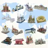 Hot Selling 3D Moeilijke Architectuur Jigsaw Puzzel Model Papier DIY Learneducational Popular Toys for Boys Child Adult 201218