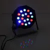 24W 18-RGB LED Auto-/Sprachsteuerung DMX512 Mini-Bühnenlampe mit hoher Helligkeit (AC 100-240V) Schwarz*2 Bewegliche Scheinwerfer aus hochwertigem Material