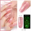 Lilycute Luminous Rose Gold Nail Gel 폴란드 폴란드 밤에 어두운 형광 광택 반향 반 영구적 인 Soak Off Nail Art Gel Varnish8618328