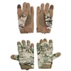 Outdoor Neue Camouflage Taktische Handschuhe Armee wasserdichte Paintball Schießen Militär Handschuhe Airsoft Anti-Skid Volle Finger Touch Q0114