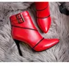 Kvinnor Winter Shoes Womens Ankle Boots Casual Vintage Boots Fashion Supper High Heels Boot 201106