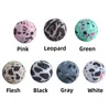 50st Silicone Pärlor Leopardtryck 1215mm baby teething Terrazzo DIY smycken ett nappklipp som gör 2084 T25228214