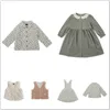 Pré-vente Ins2020 automne et hiver nouvelle veste matelassée en coton pour enfants Floral matelassé fille jarretelle robe costume LJ201125
