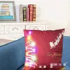 Poduszka LED Cover Luminous Linen Pillow Covers Light Poduszka Okładka na napęd świąteczny poduszka